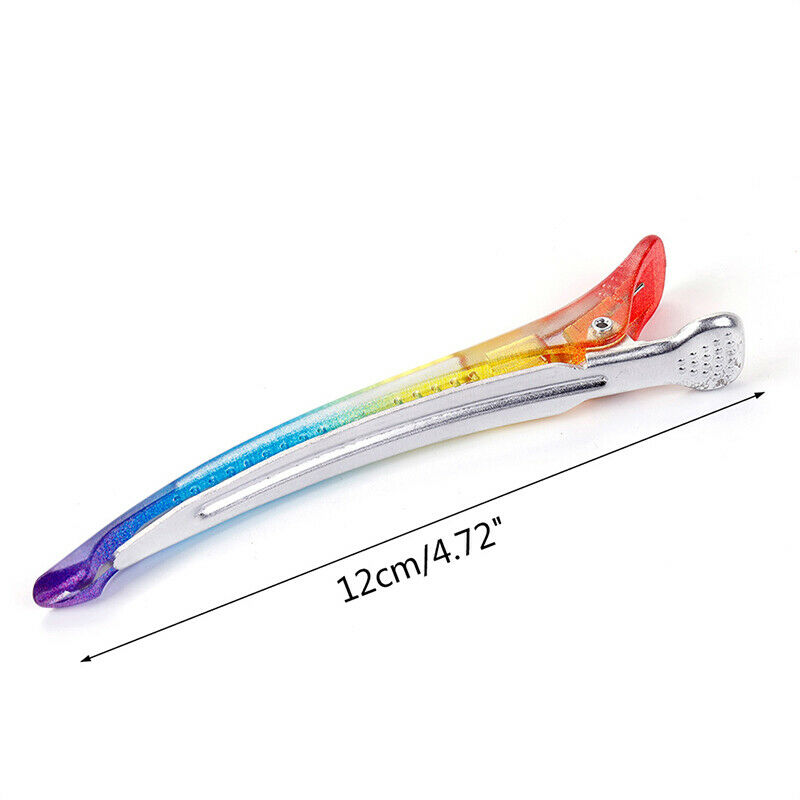 4 Pcs/Set Rainbow Hairpin Flat Duck Mouth Fixed Styling Clip Diy Hairdressing WF