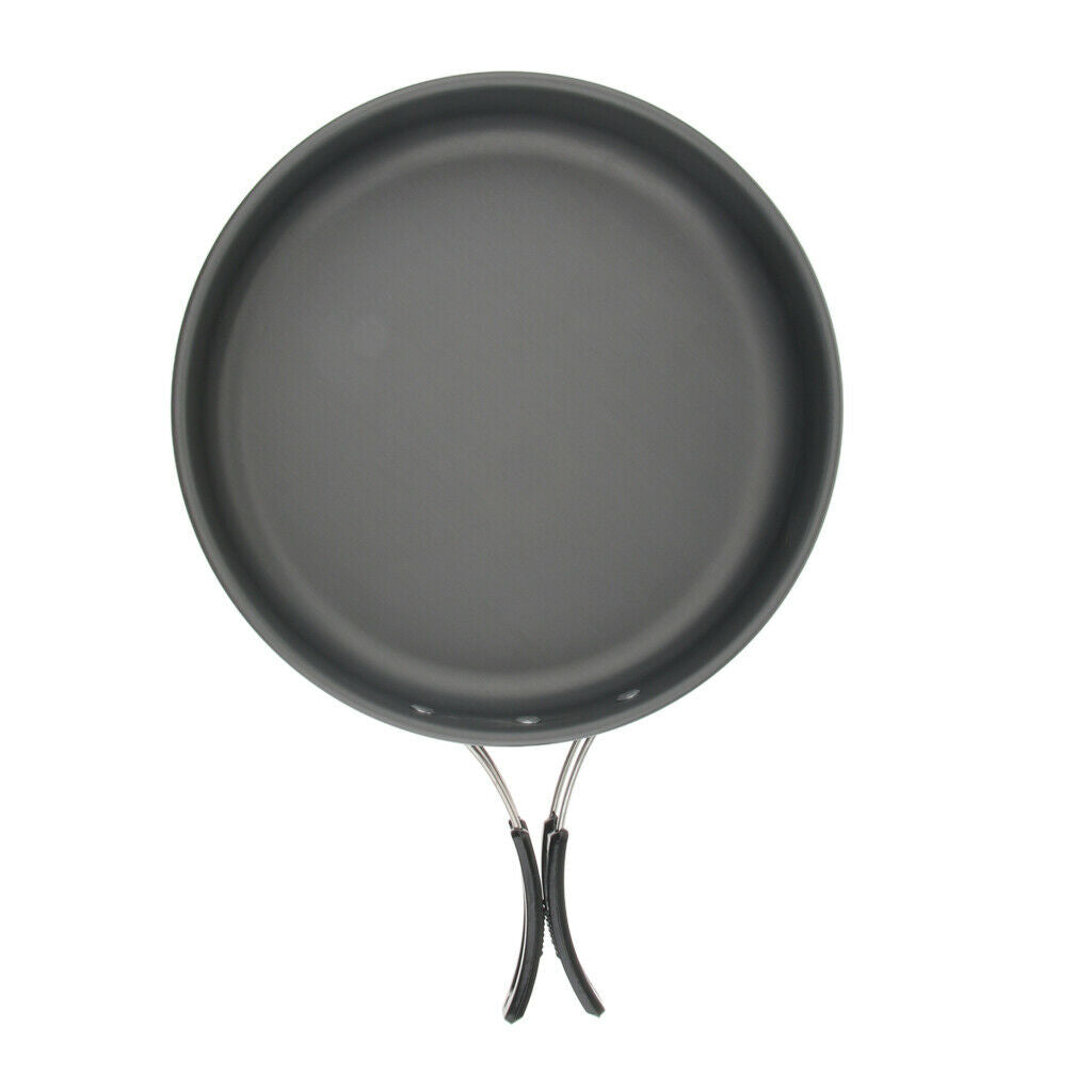 Outdoor Picnic Frying Pan Portable Backpacking Camping Pot Cooking Tool 22cm