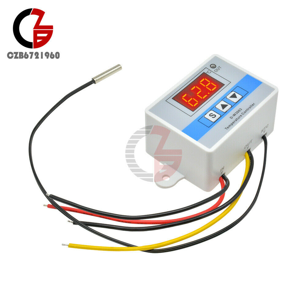W3003 DC12V Digital LED Intelligent Temperature Controller Thermostat NTC Sensor