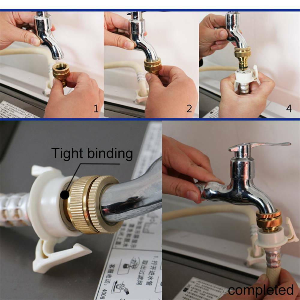 1X Brass Male Quick Connector Adaptor Home Garden Water Hose Pipe Tap Connector