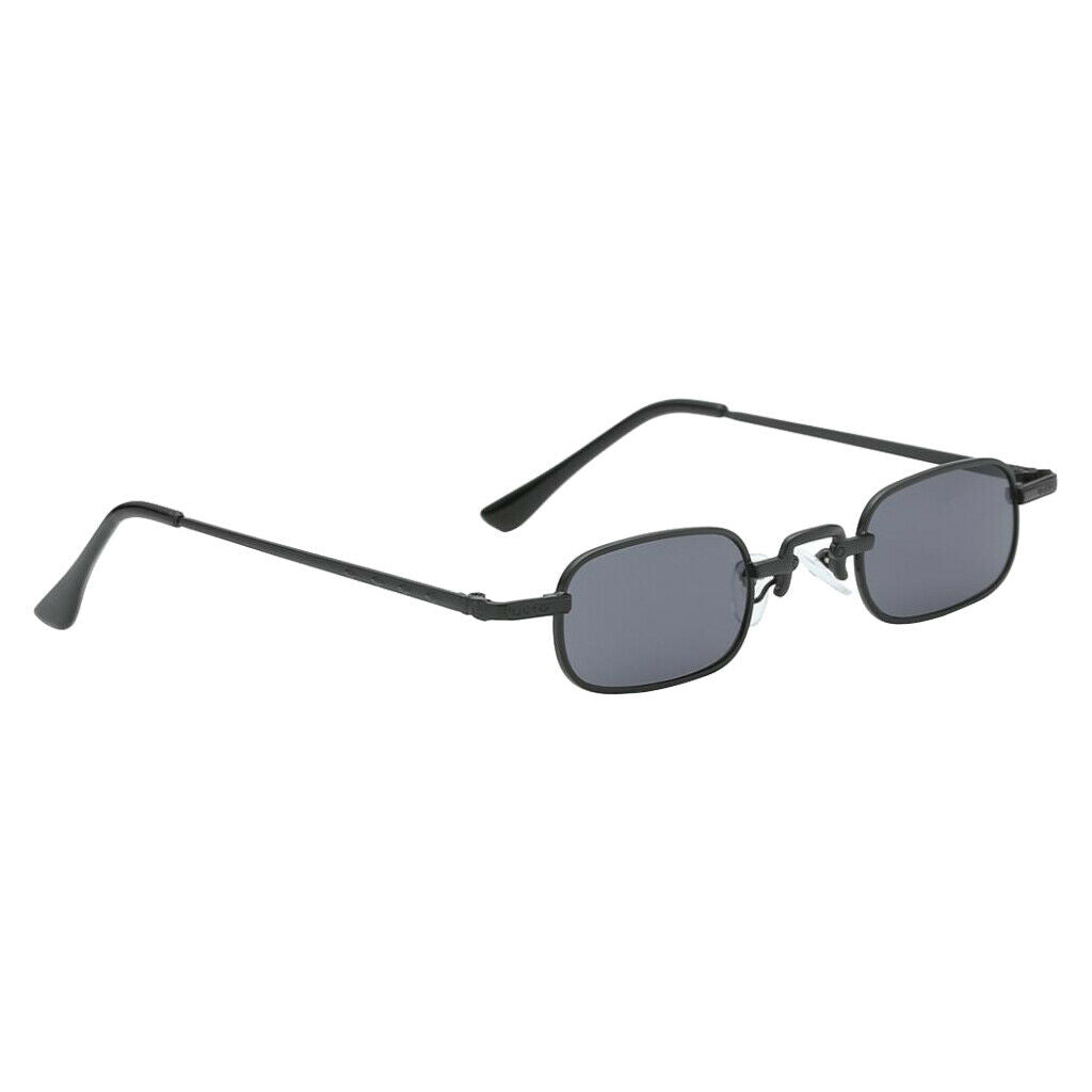 2pcs Fashion Rectangle Sunglasses Small Frame UV400 90s Eyewear Glasses