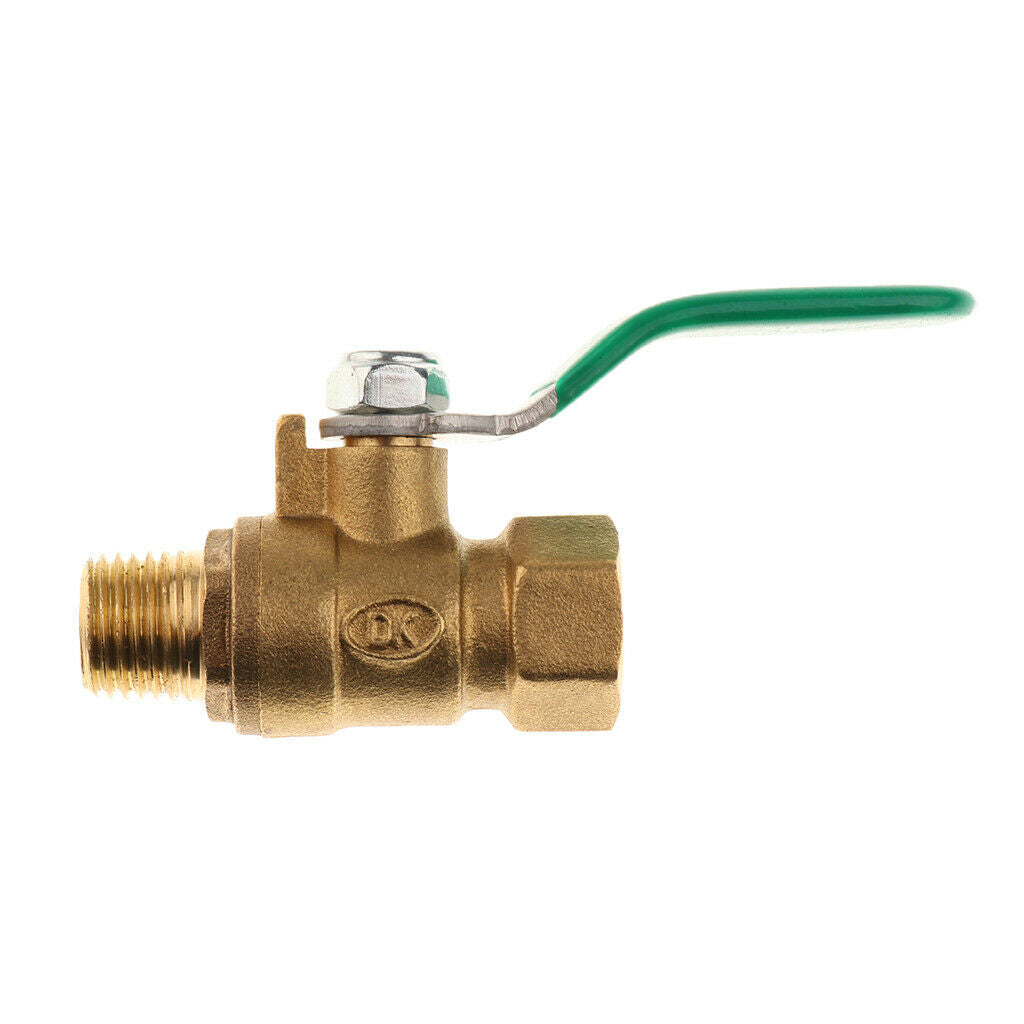1/4" Female & Male BSP Brass Ball Valve Full Port Lever Shut-Off Handle