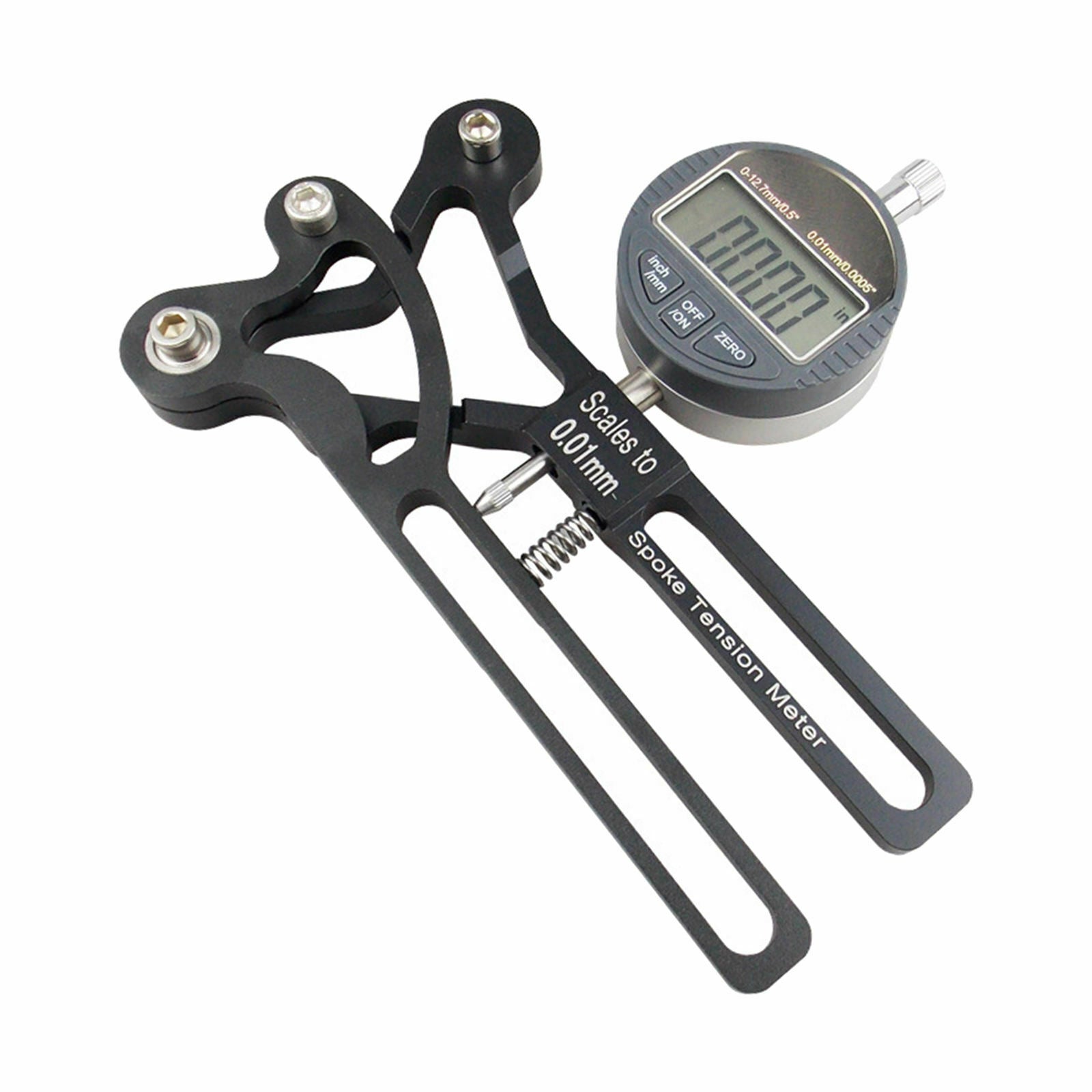 Bike Spoke Tension Meter Deluxe Bicycle Spoke Tensiometer Watch Wheel Tool Black