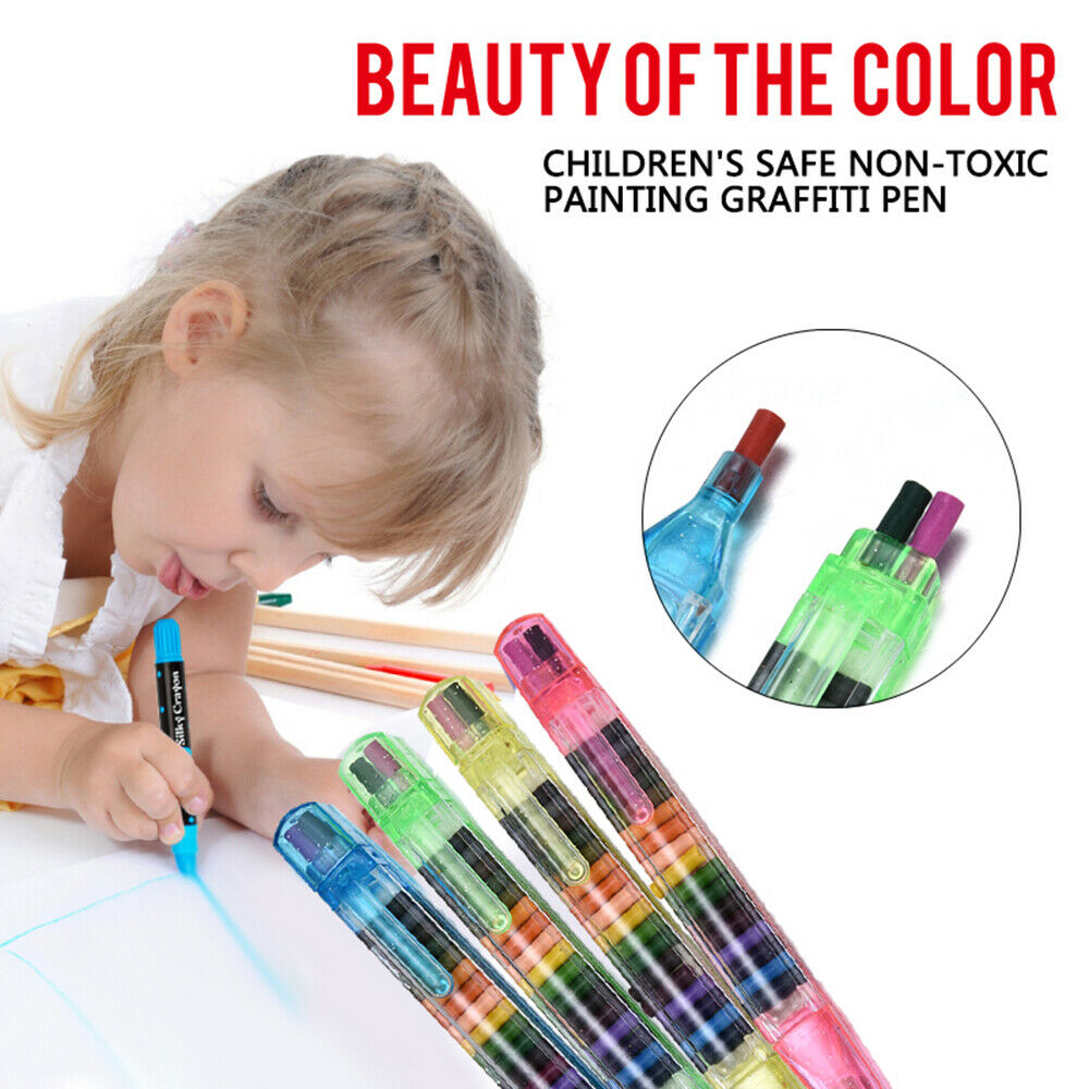 20 Colors Kids Crayons Paint Drawing Pen DIY Art Painting Office Supplies Gift