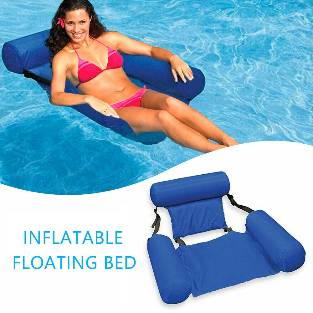 Swimming Floating Chair Pool Seats Inflatable Lazy Water Bed Lounge Chairs