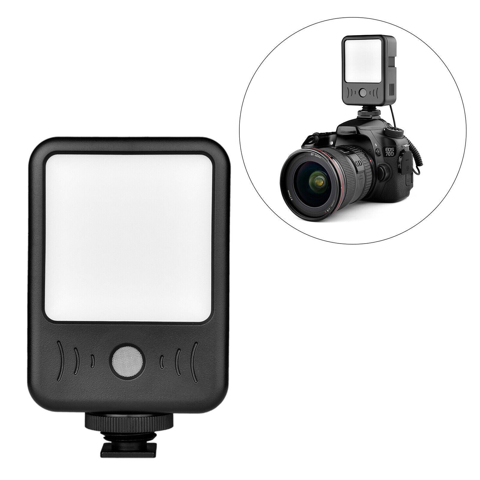 LED Video Light Mic Recording Live Streaming Fits for Laptops YouTube Video