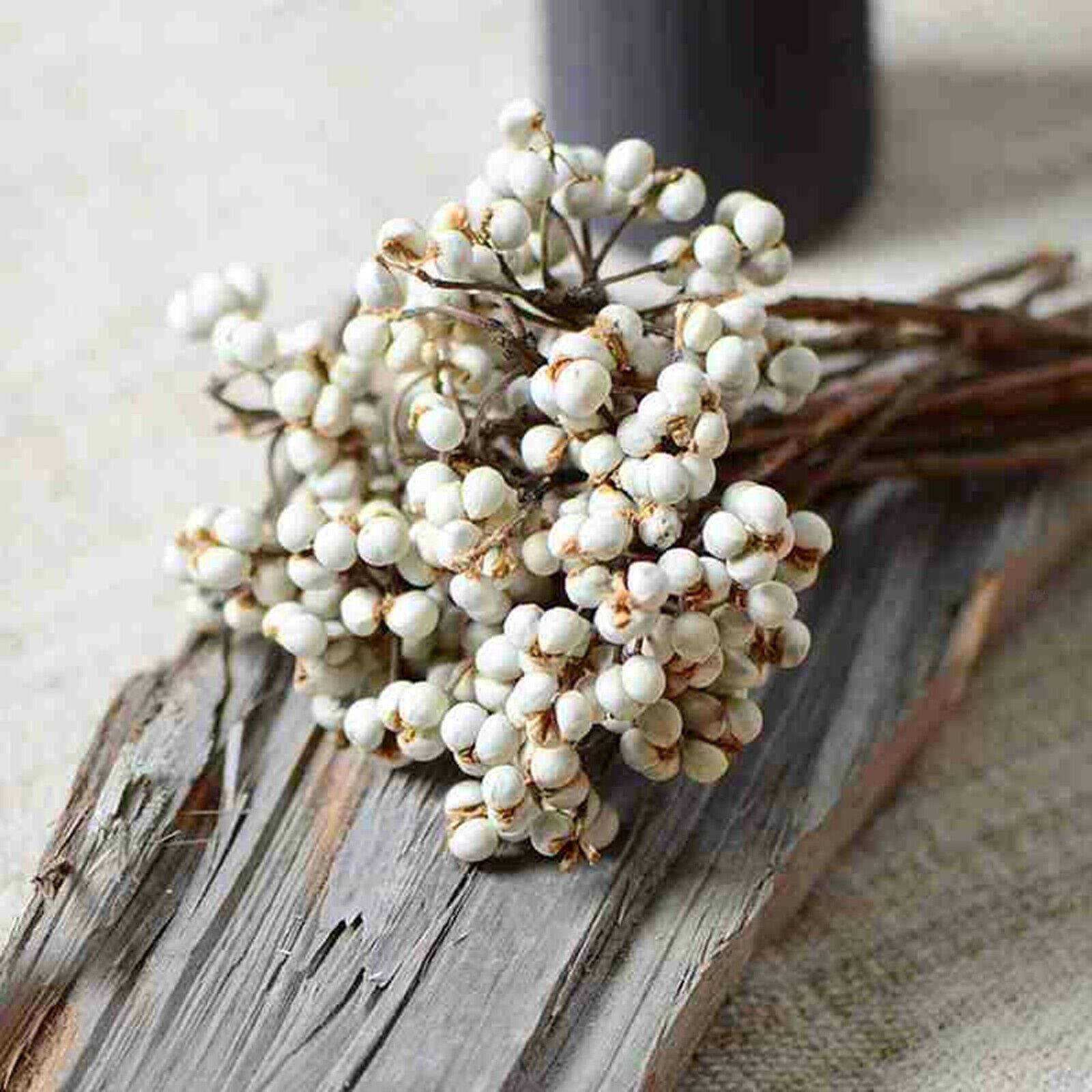 Cotton Ball Stems Plants Branches Floral Arrangement Farmhouse Wedding Home