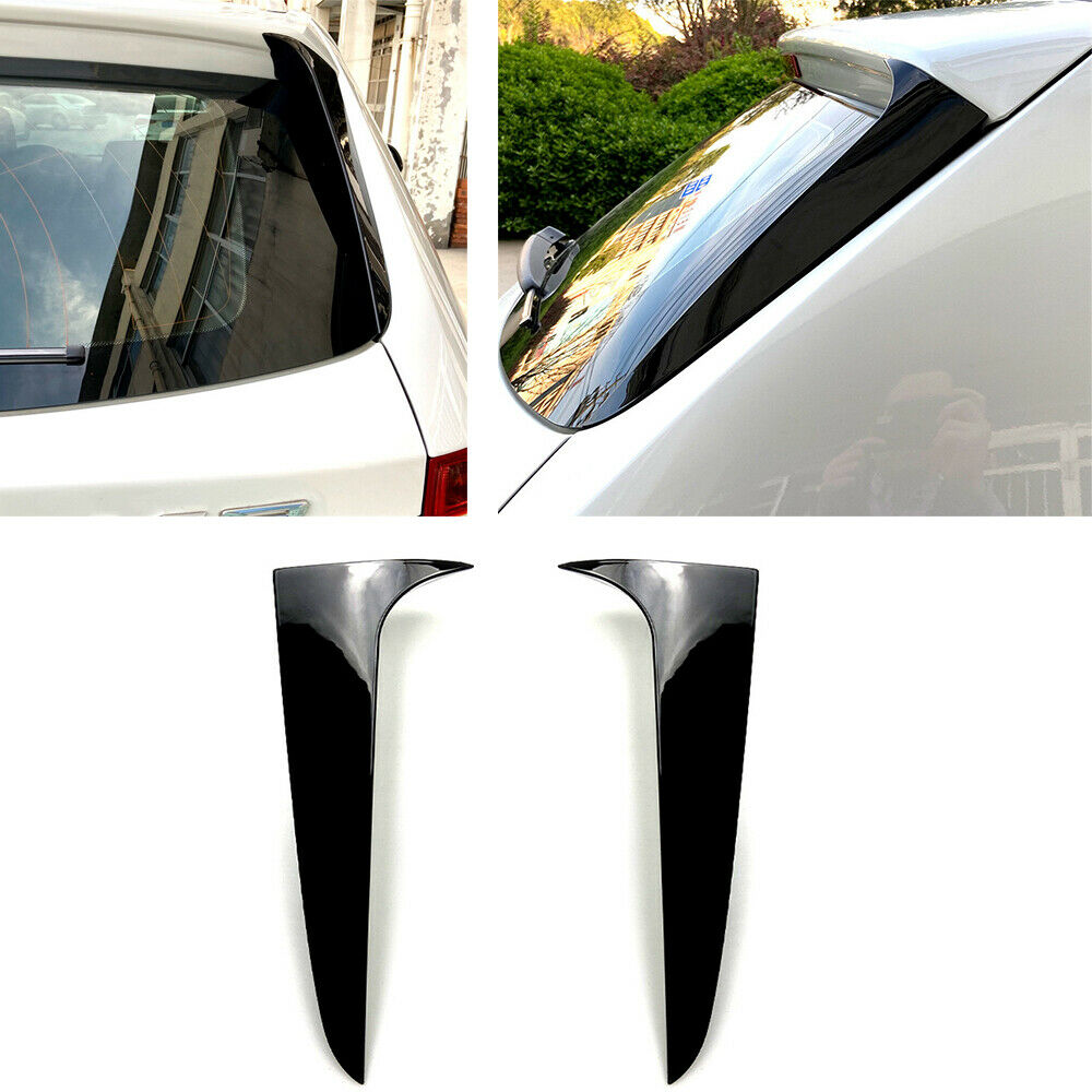 2x Gloss Black Rear Window Spoiler Side Wing Cover Trim For BMW X3 F25 2011-2017