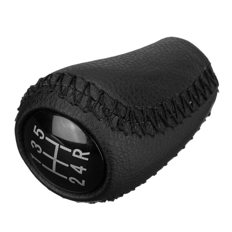 5-Speed Pu Leather Gear Shift Knob Head Shifter Black For Mazda 3 5 6 P8R6R6