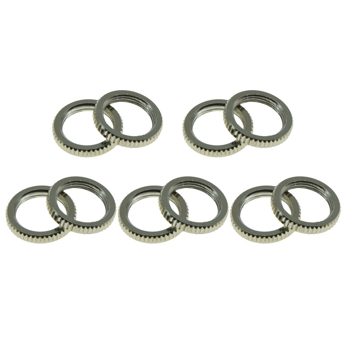 10x USA Thread 15/32" Fine Knurled Guitar Toggle Switch Nut For Gibson Nickel