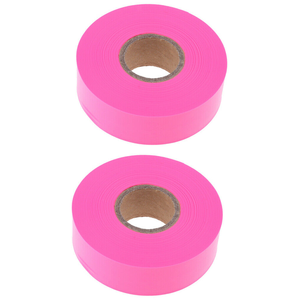 2pcs High Visibility Hunting Hiking Flagging Tape for Borders And