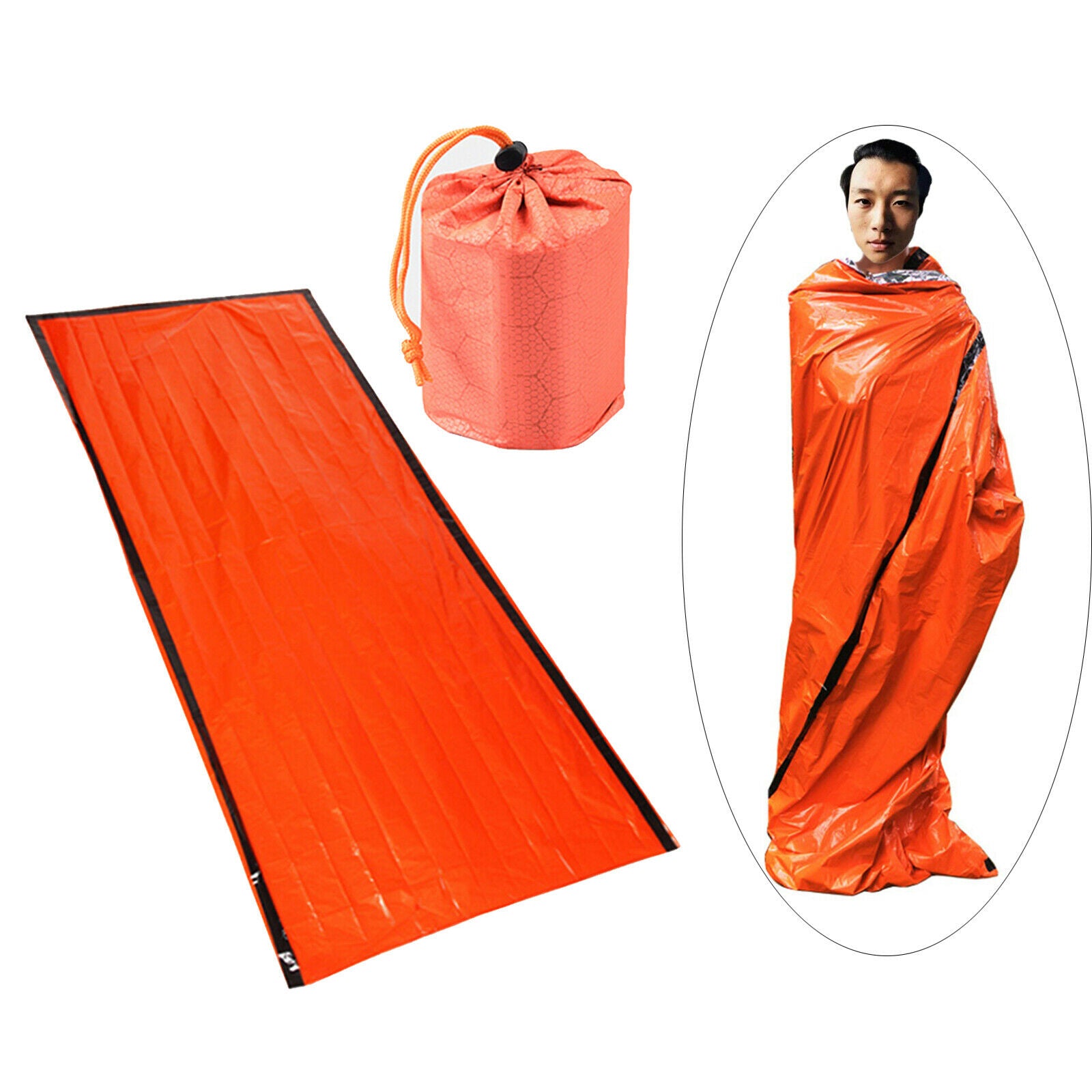 Emergency Sleeping Bag Lightweight Bivy Sack Thermal Survival Blanket for