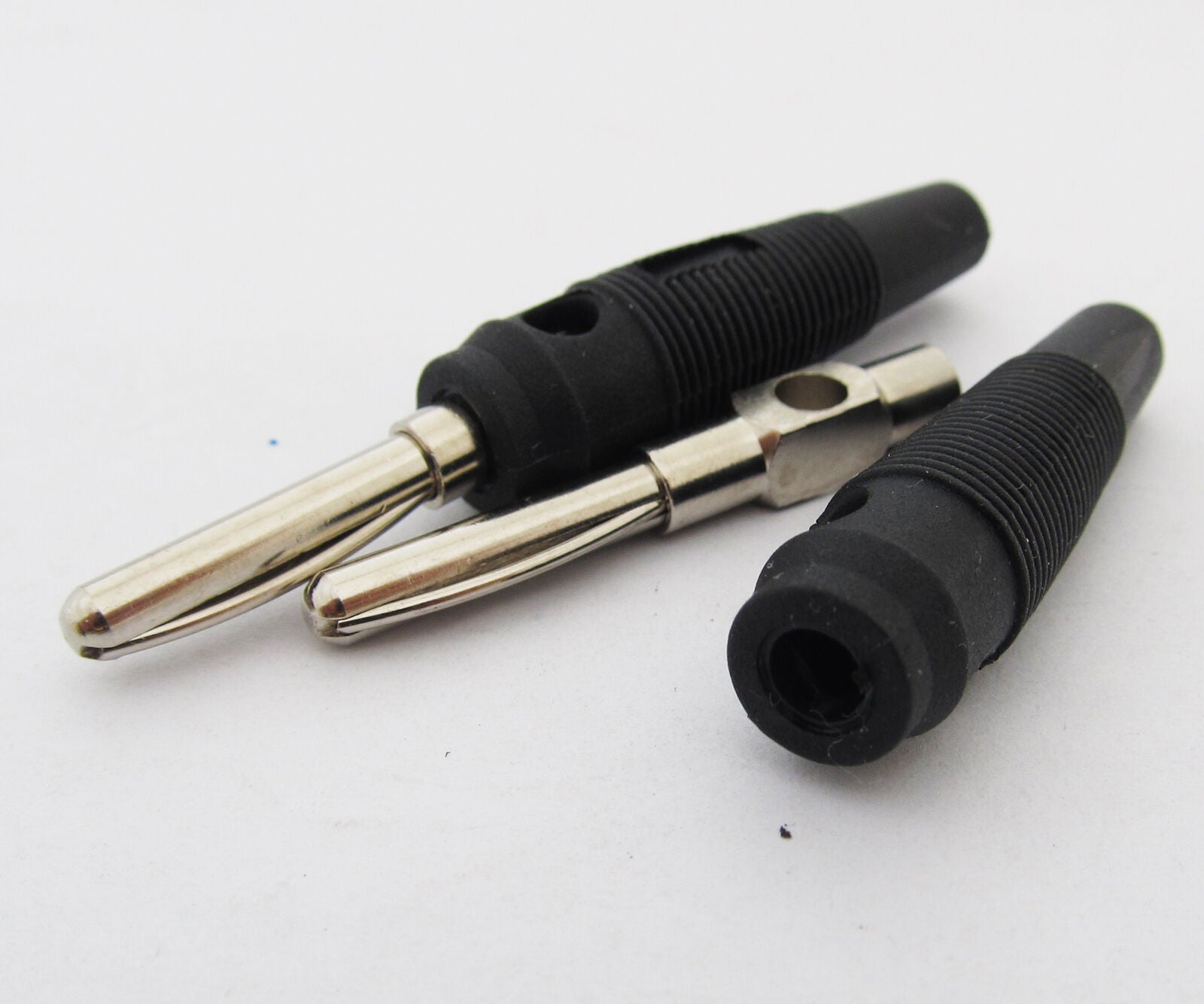 50pair High Quality 4mm Banana Plug Test Adapter Nickel Plated Brass Free Solder