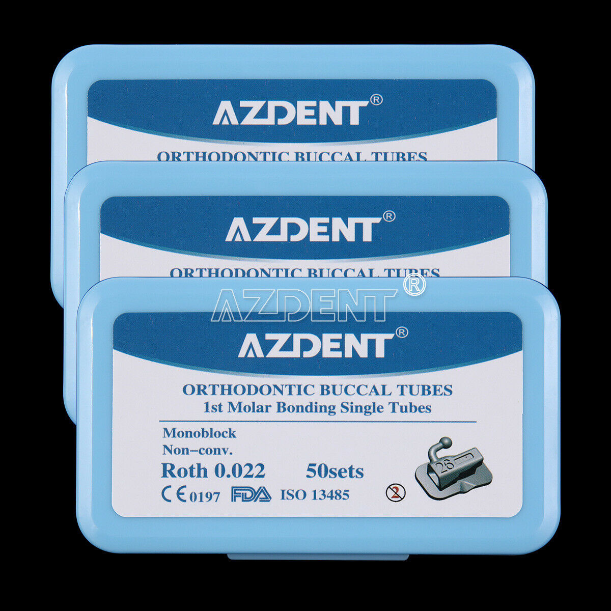 Dental Orthodontic 1st Bondable MIM Non-Convertible SGL Roth 0.022 Buccal Tube