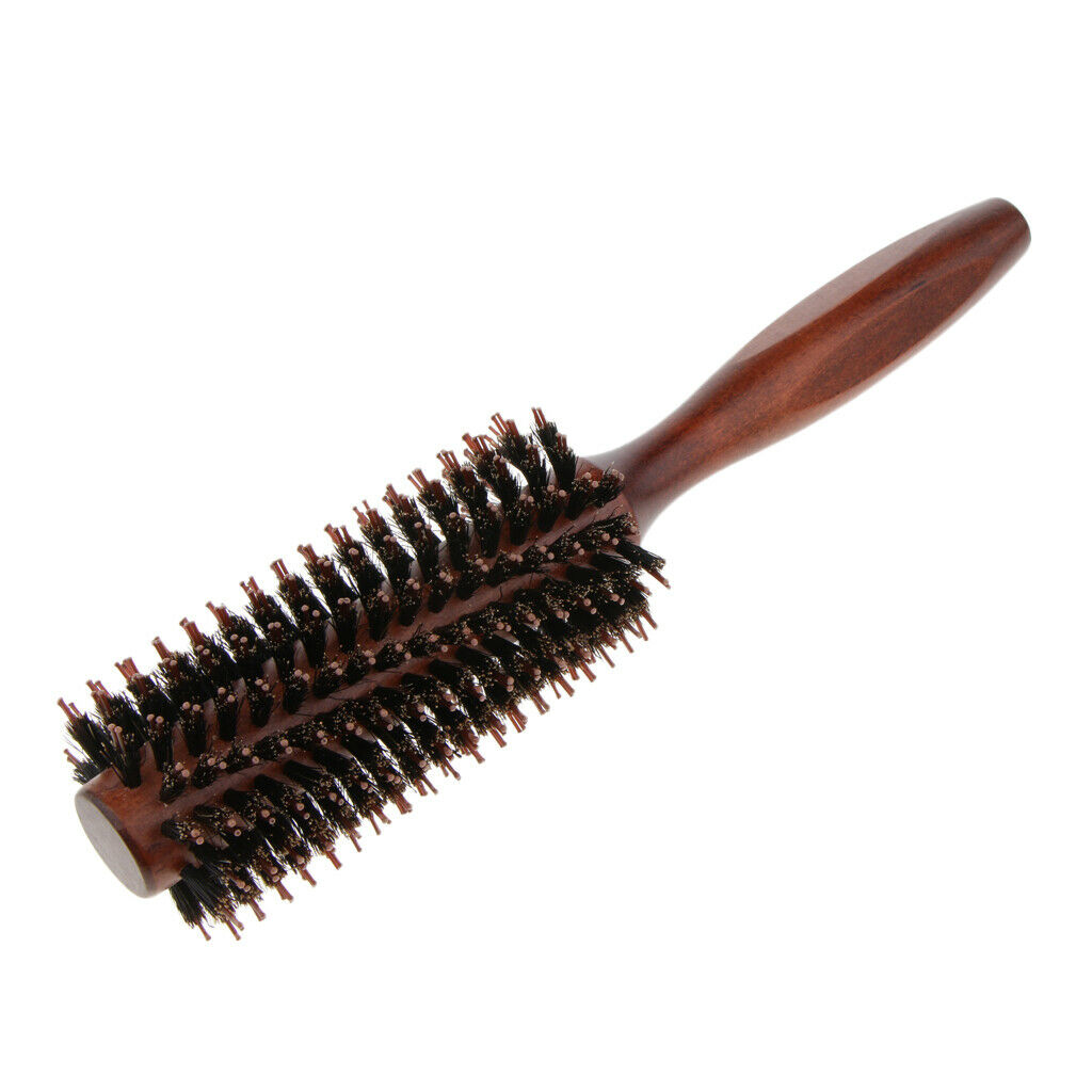2pcs Light Round Hair Brush Boar Bristle Nylon Anti Hair Loss Salon Home Styling