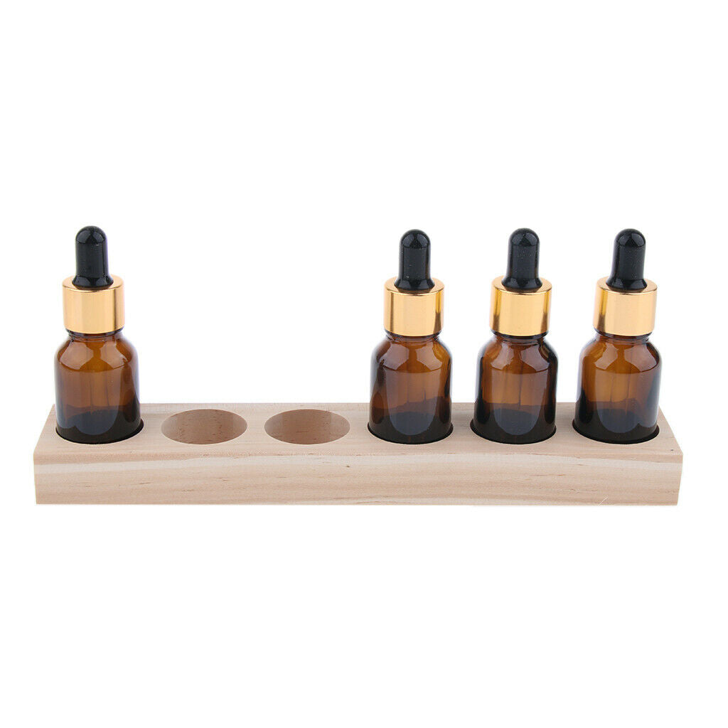 2pcs Wood Essential Oil Display Storage Organizer Rack for 15ml 30ml Bottles