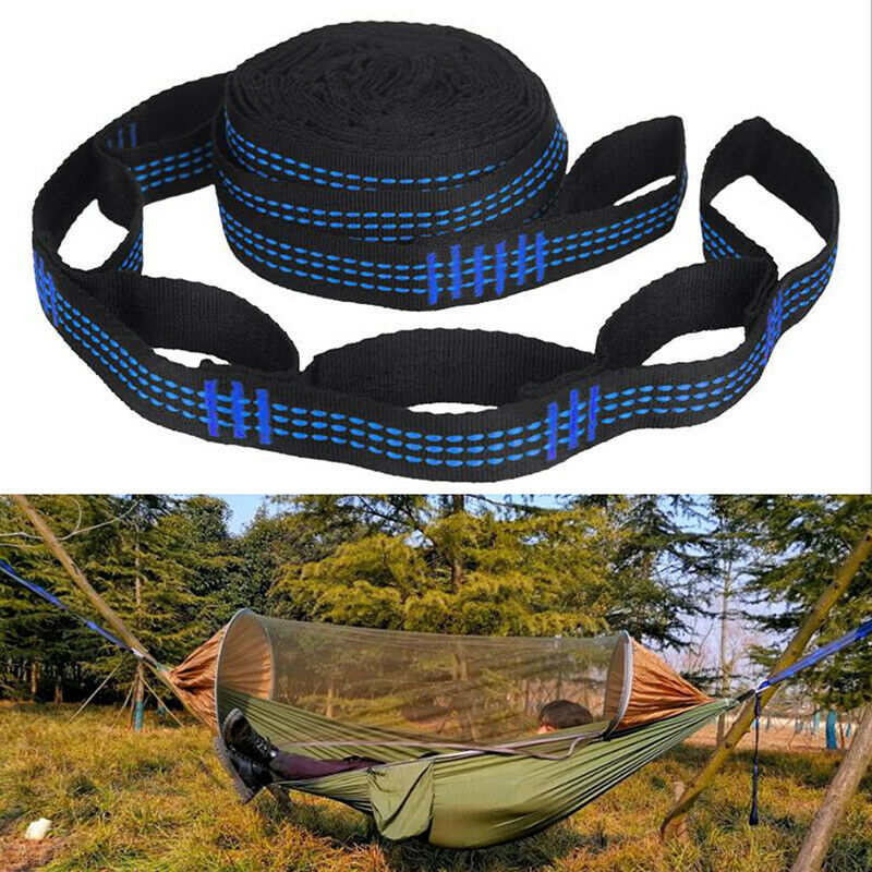 2Pcs Heavy Duty Hammock Strap Tree Hanging Belt Outdoor Camping ClotheslineYXDD