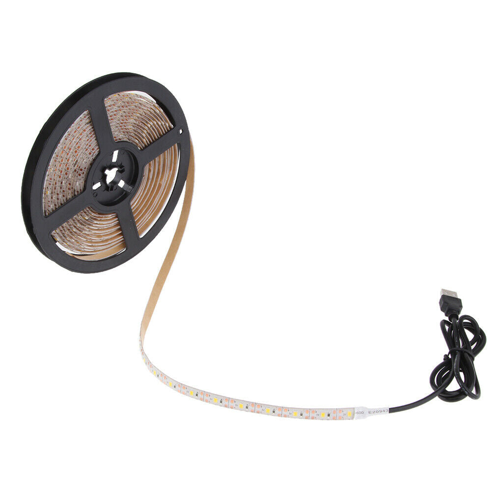 DC 5V USB RGB 60SMD/M Waterproof LED Strip Light TV Back Lighting Kit 5Meter