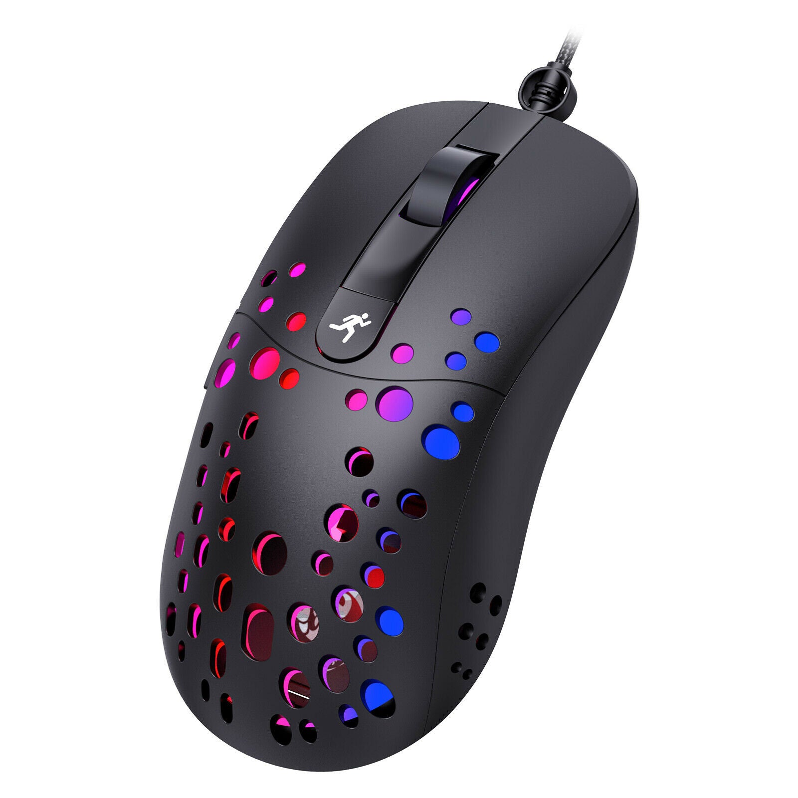RGB Backlight Gamers Gaming Mouse Wired Hollow-Out Design for Laptop 6 Key