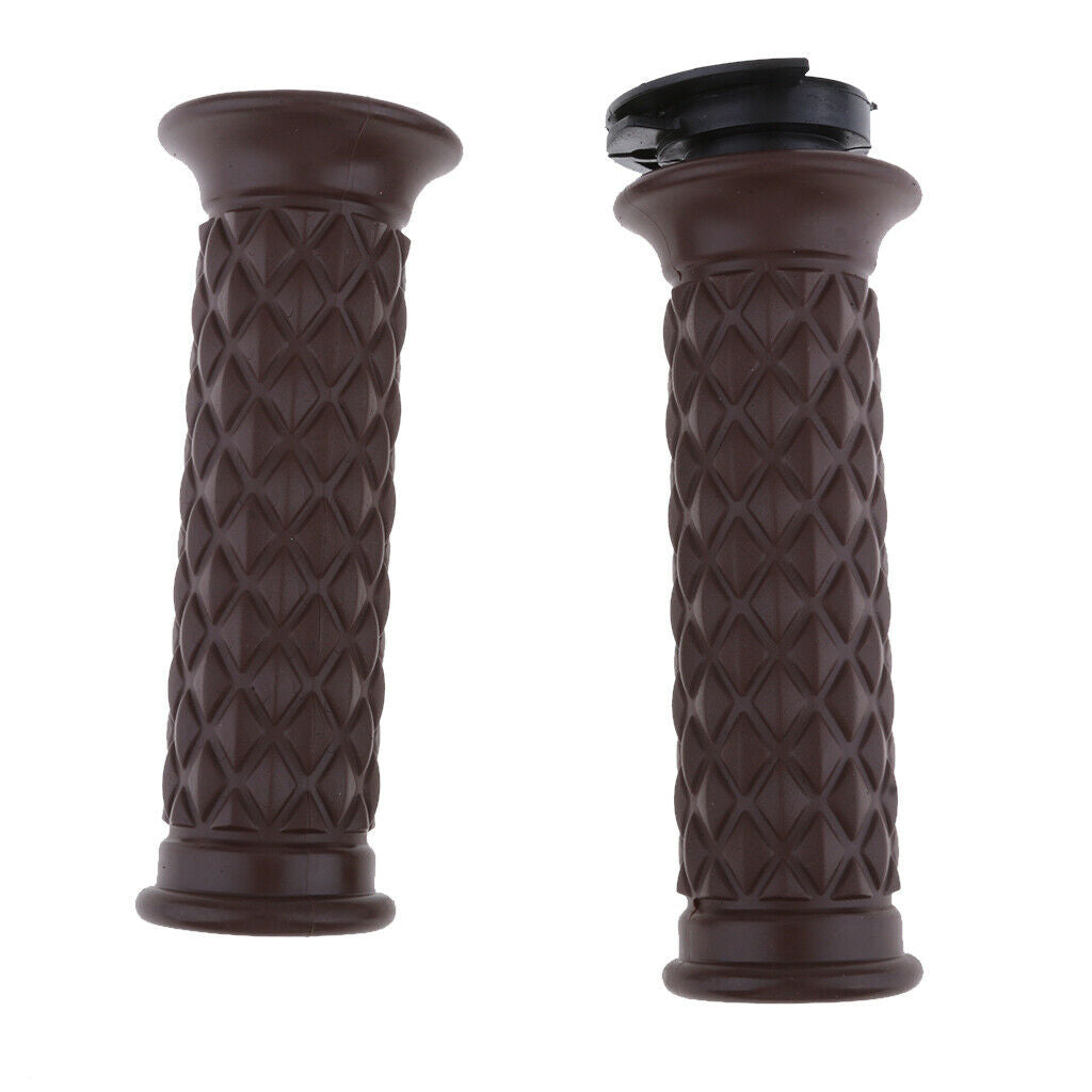 1 Pair 7/8 '' Non-Slip Motorcycle Rubber Handlebar Grip