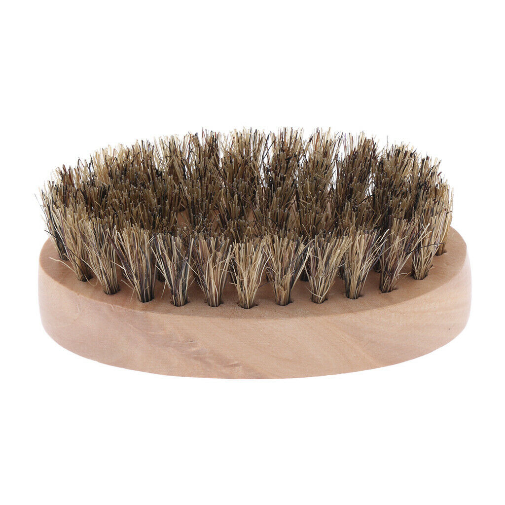 Beard Brush with Premium Boar Bristles - Firm and Soft - Facial Mustache Styling