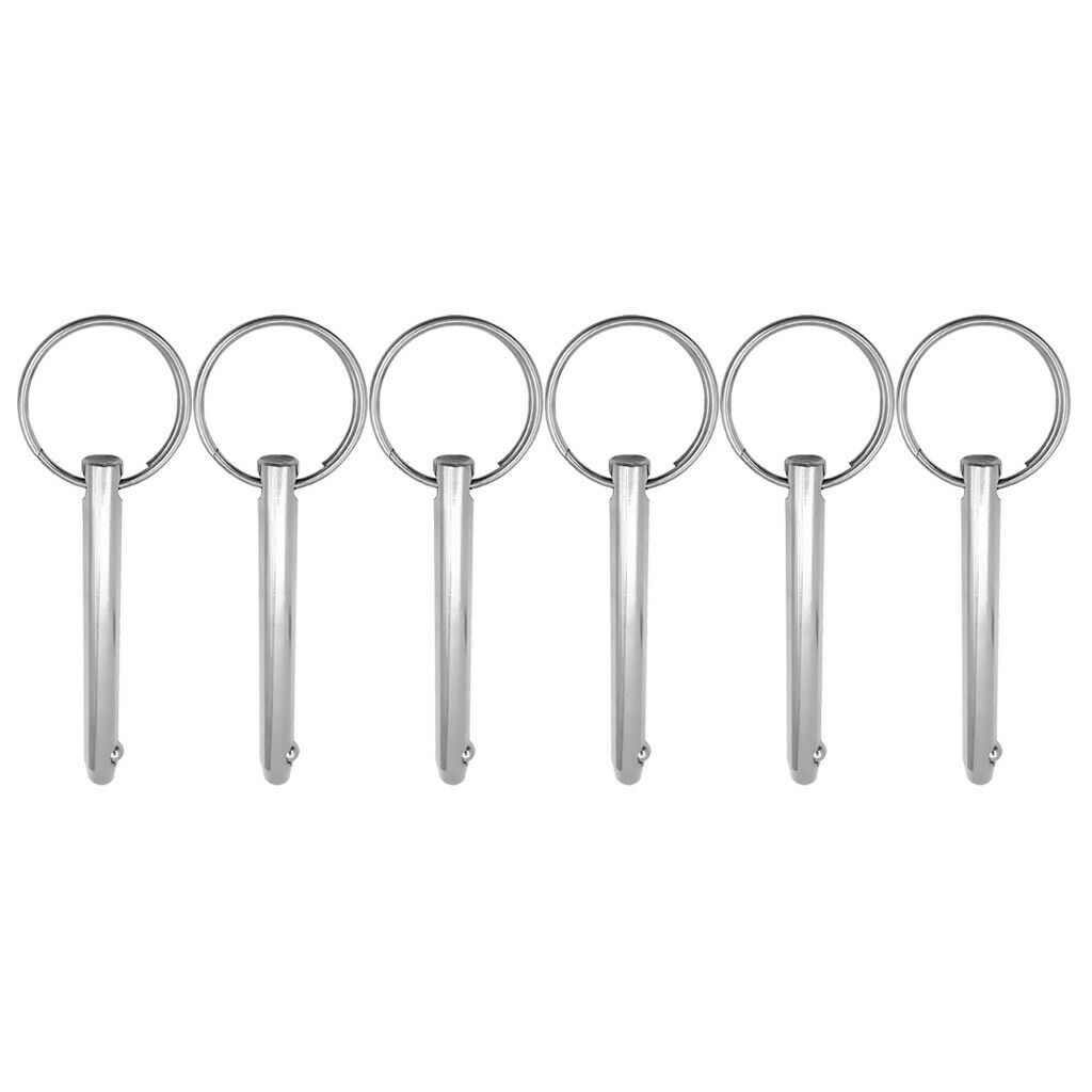 6pcs 5/16" Quick Release Pin for Bimini Top Deck Hinge 316 Stainless Steel