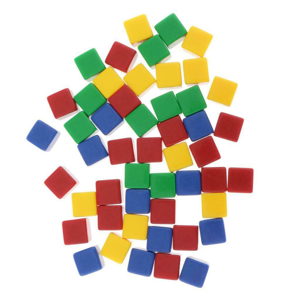 16mm Acrylic Blank Mixed Dice Cubes - Square Corner D6 Dice for Board Games,