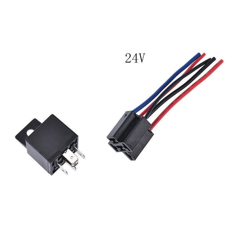 1pcs dc 24v 40a car spdt automotive relay 5 pin 5 wires w/harness jd1914 .l8