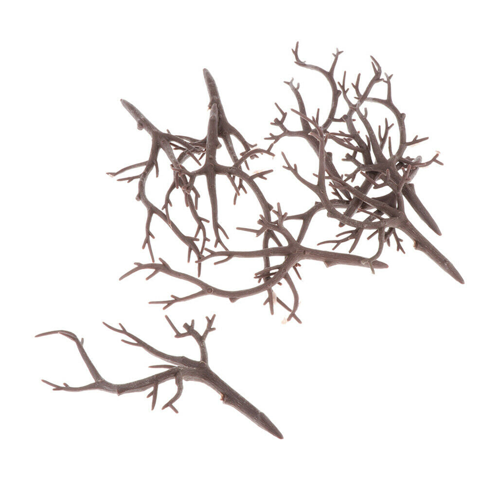 Prettyia 10Pcs Deer Antlers on Rustic Wooden Table Art Decor for Christmas