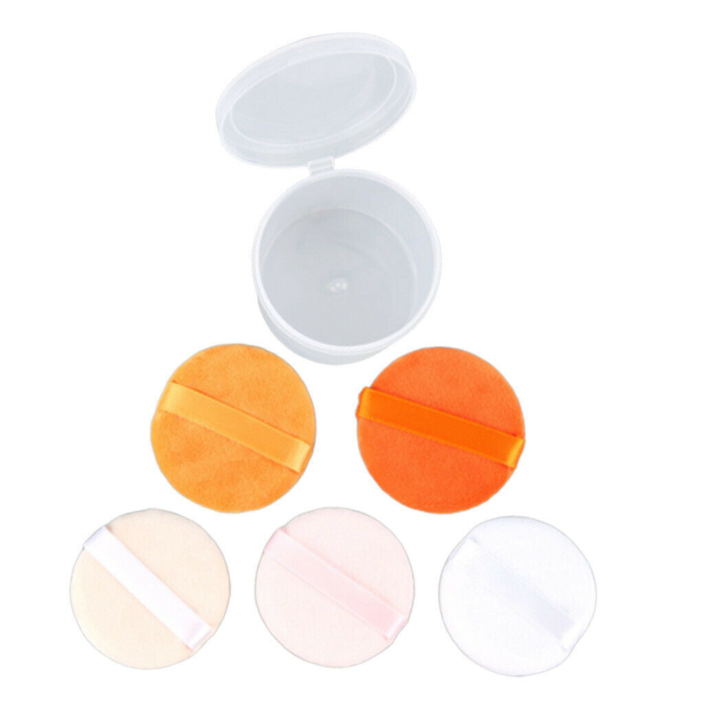 5Pcs Reusable Body Powder Foundation Air Cushion Puffs Round Sponge Pads