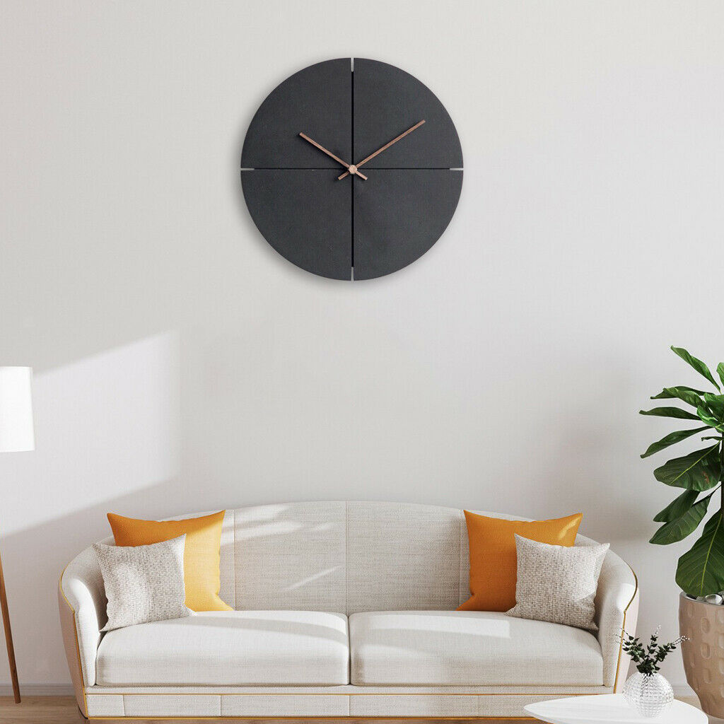 Minimalist Wooden 11" Wall Clock Silent Hanging Watch Home Decor Ornament