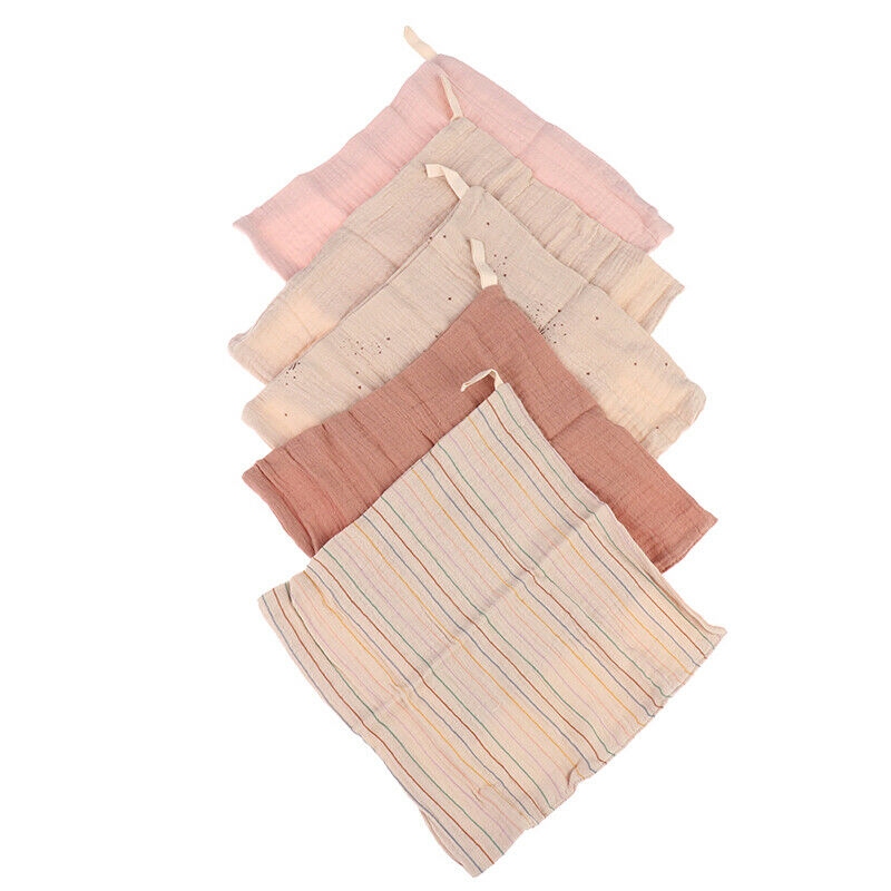 5Pcs Towel Baby Facecloth Handkerchief Cotton Burp Soft Gauze Washcloth