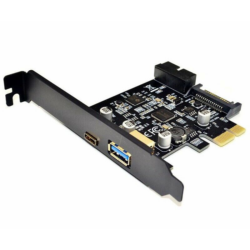 USB3.0 Type-C Front Adapter Card C-Type Plug 19PIN ASMeida 1042A P2H2