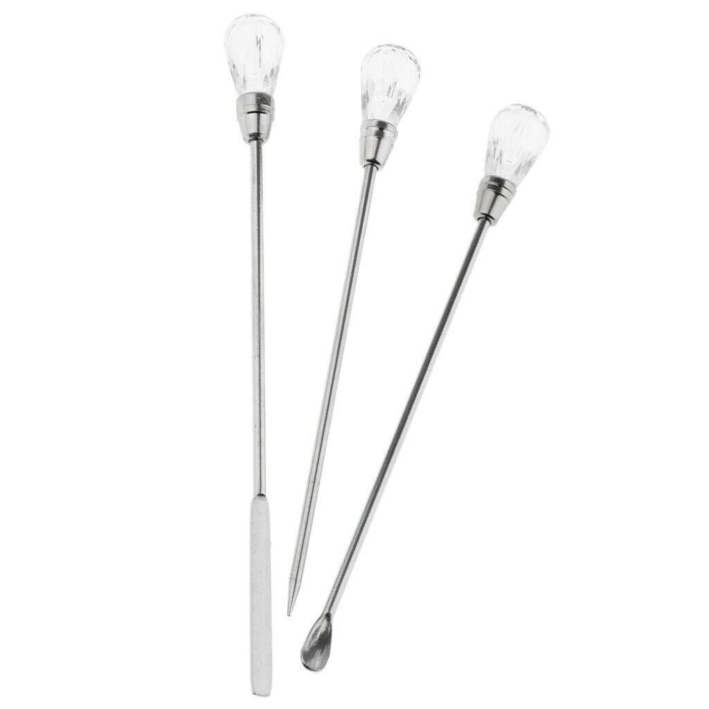 3Pcs Nail Art Stirring Rod /Stirring Mixing Picker /Eyebrow Pigment Rod