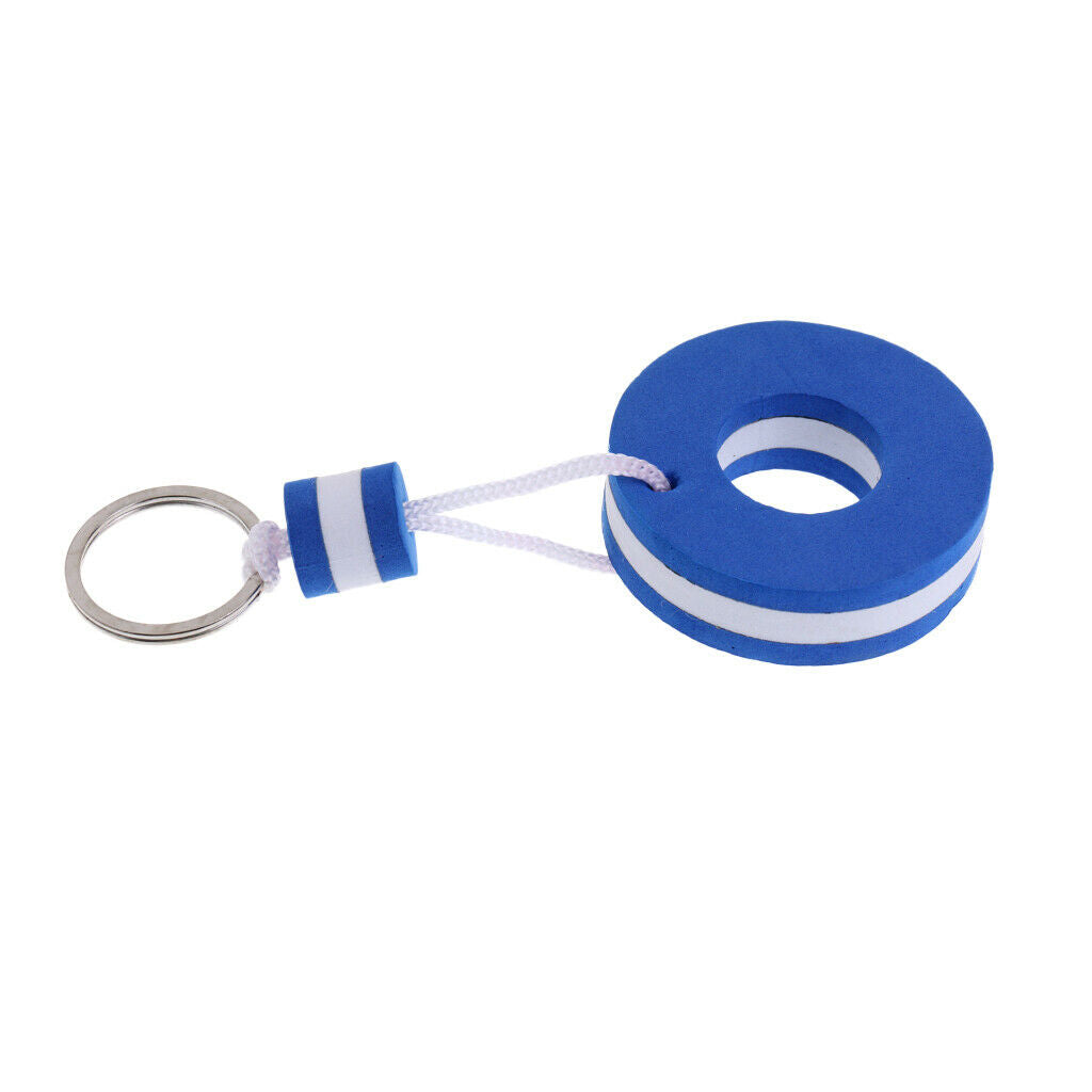 5 Pieces Yachting Boating Floating Key Chain Key - Buoy Shape Blue