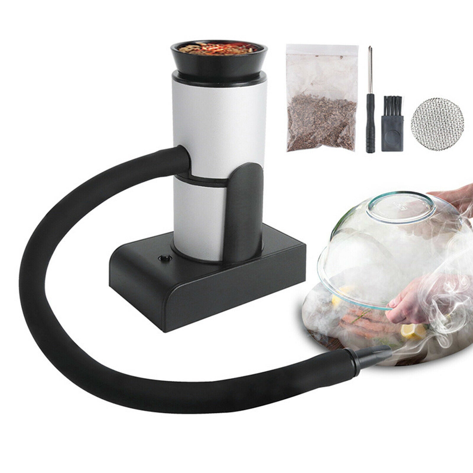 Food Smoker Gun Meat Smoker for Food Smoking Meat Drink Wood Chips Included