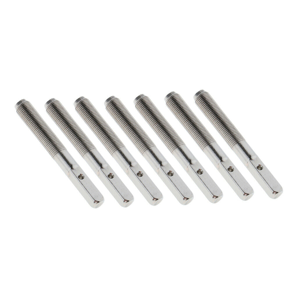Pack of 7 Guitar Thread Solid String Pin Pegs Nails DIY Parts For Lyre Harp