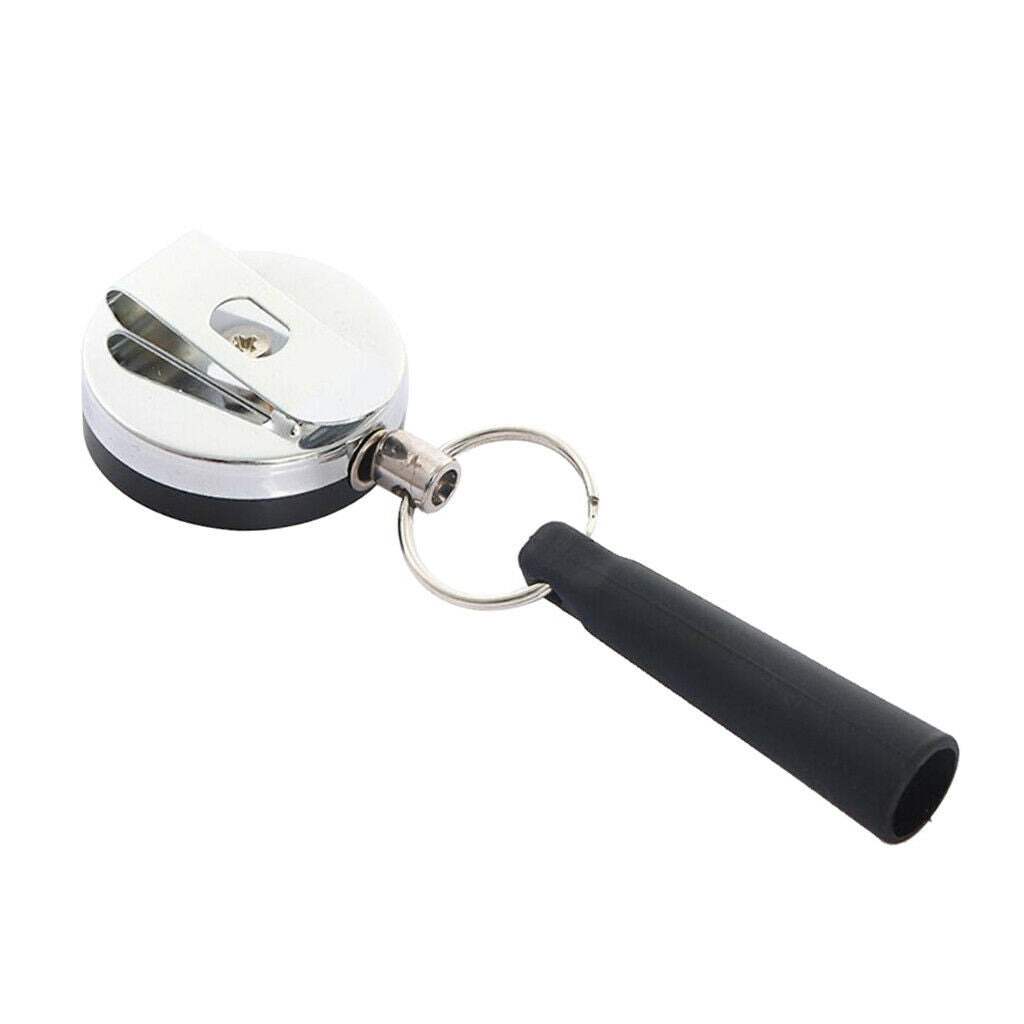 2X Retractable Anti-Lost Wire Pen/Pencil Holder Ring Reel Buckle with Belt Clip