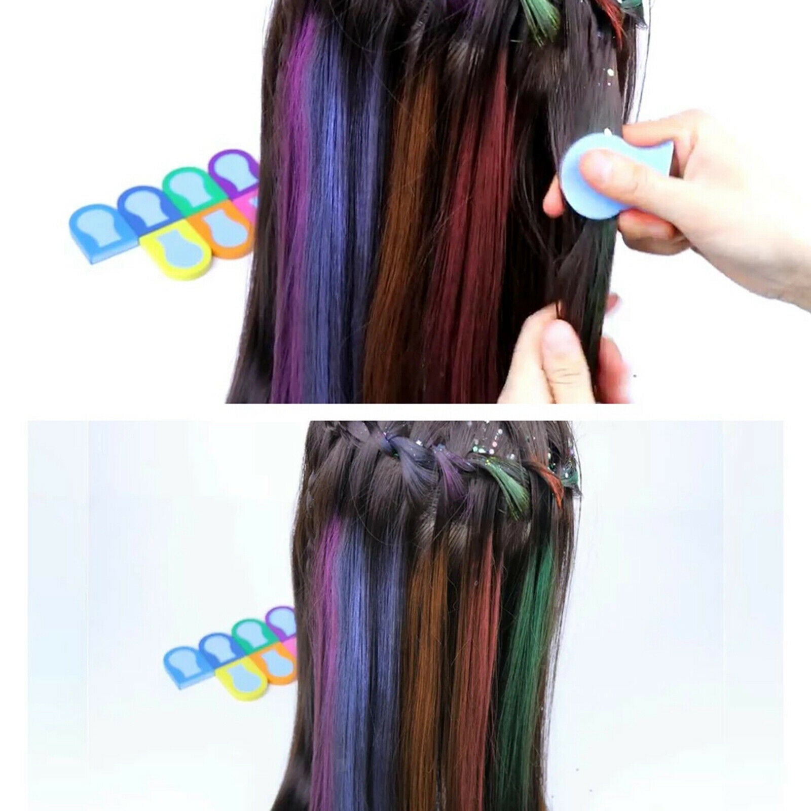 Hair Dye Chalks Teens Hair Coloring Powder Pastels Crayon Women Kit Gift
