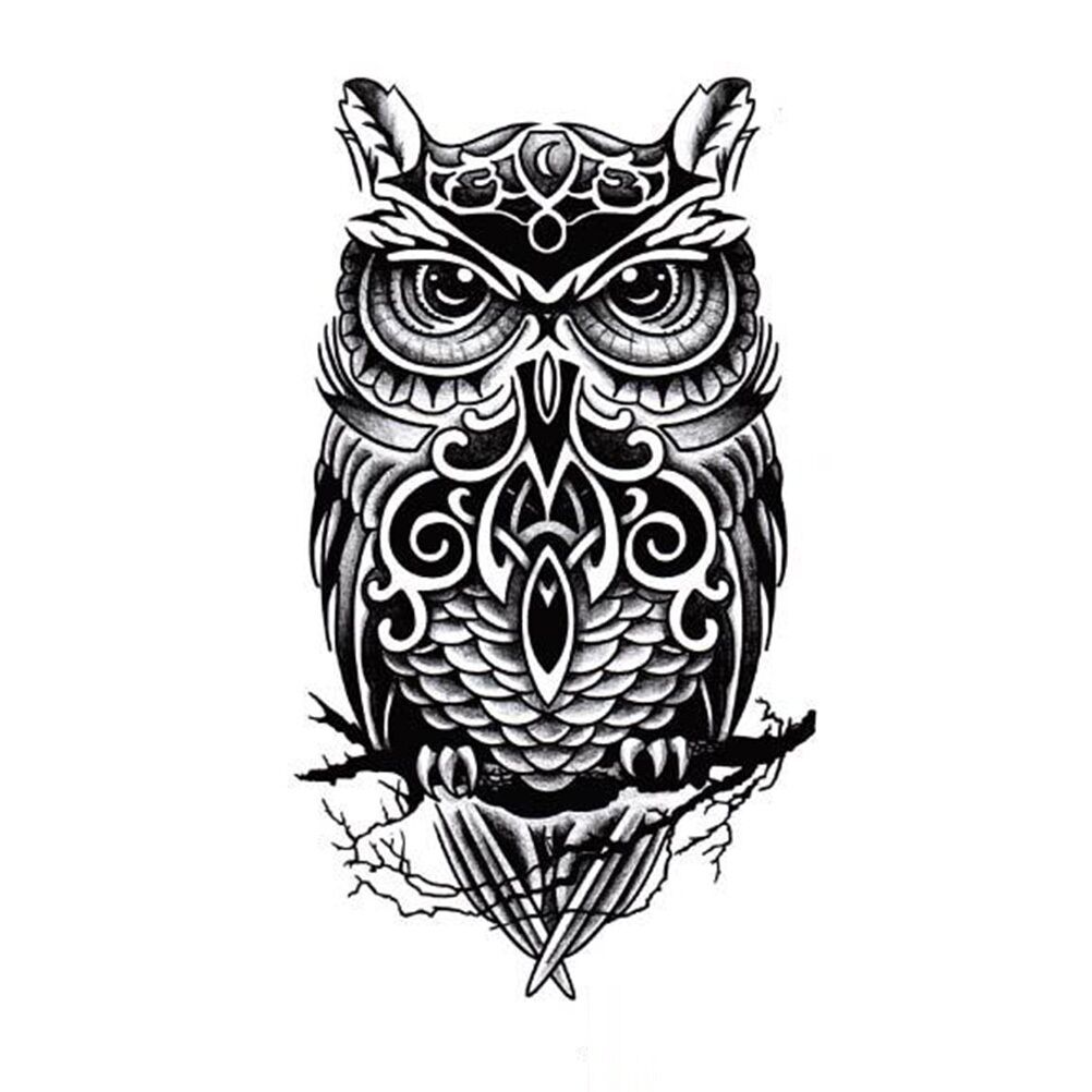 Temporary Tattoo Hand Painted Owl Tattoo Stickers Waterproof Tattoo Sticke.l8