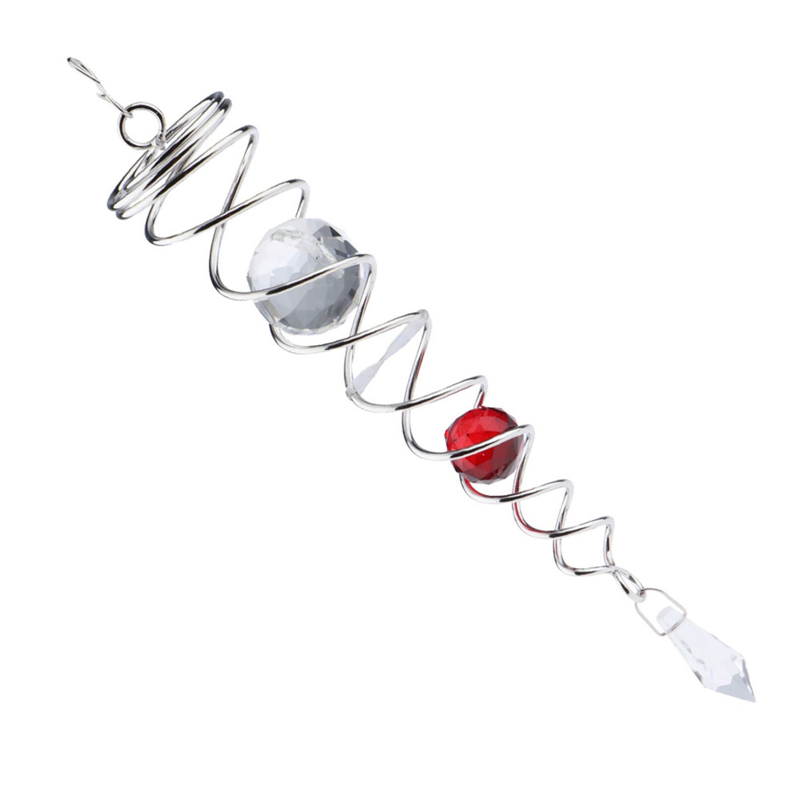 Spiral Wind Spinners with Crystal Ball, Home Garden Hanging Decor