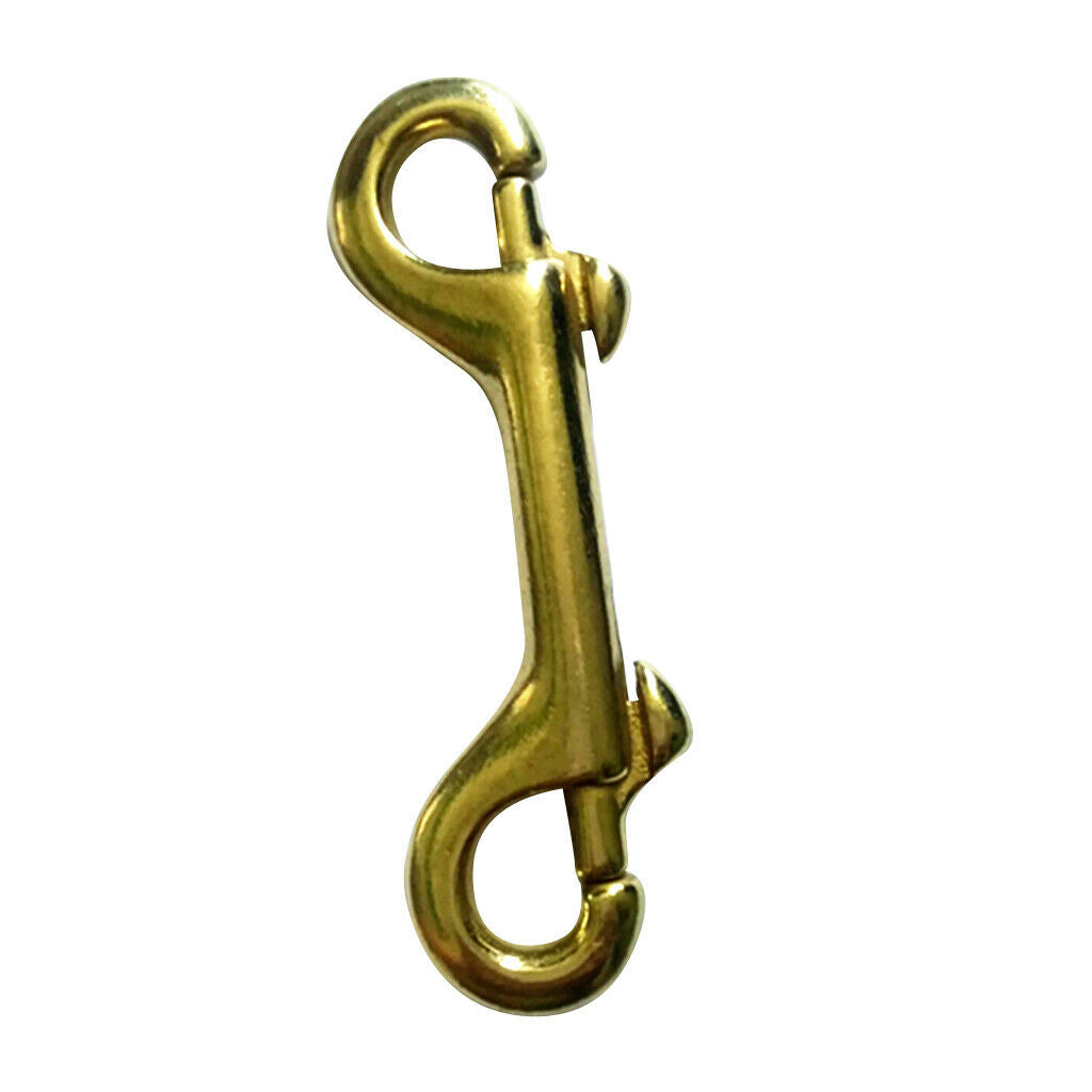 Double End Bolt   Clip Snap Hook Key Chain Heavy Duty Brass 3-1/2
