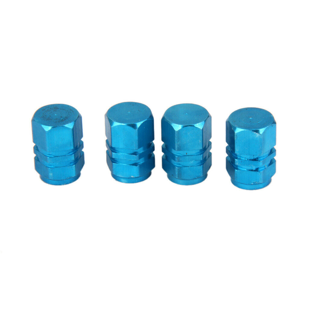 of  4 Tire Wheel Rims Stem Air Valve Covers Caps Motorbibke 16mm 0.47" Blue