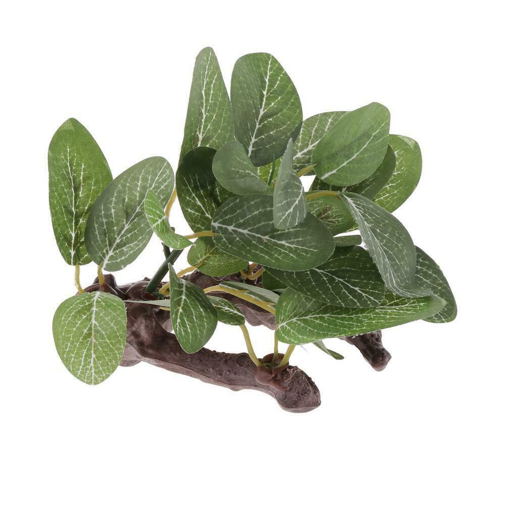 4pcs Reptile Plastic Plants Decorative Water Grass For Reptile Terrarium