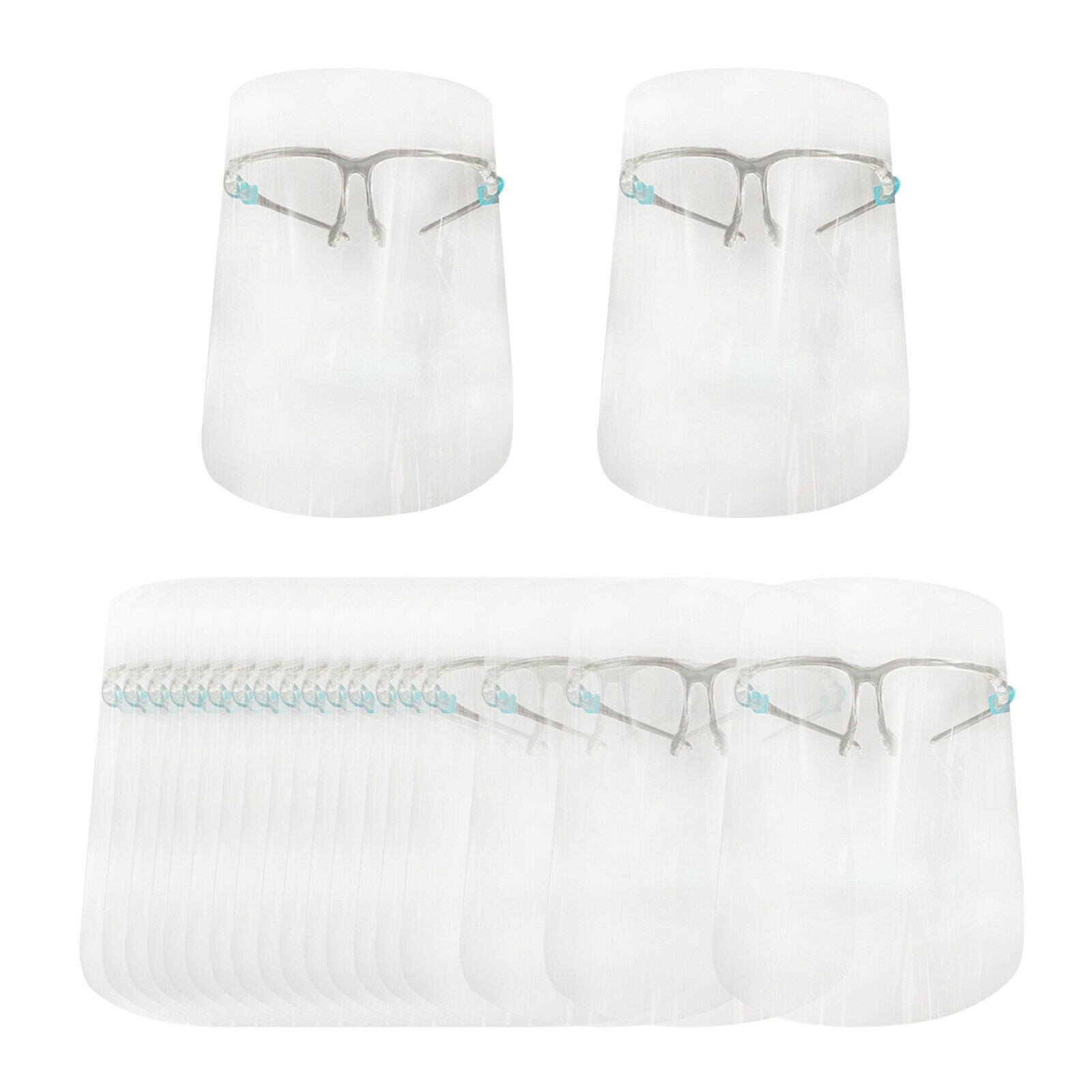 20 pieces Full Face Shield Reusable Glasses Anti-Fog Wrap Visor