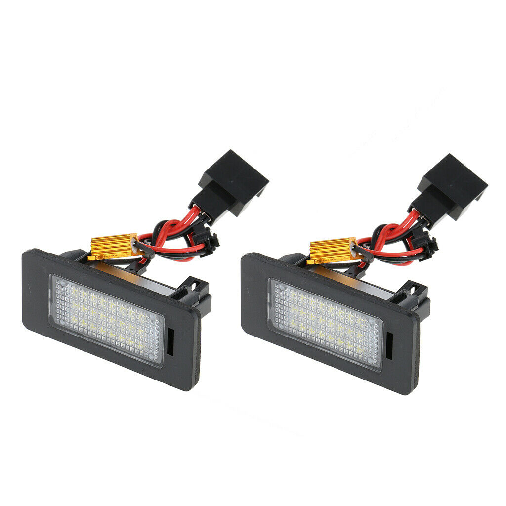 For Volkswagen GOLF & GTI Beetle Scirocco 24LED Number Plate Light Lamp PAIR