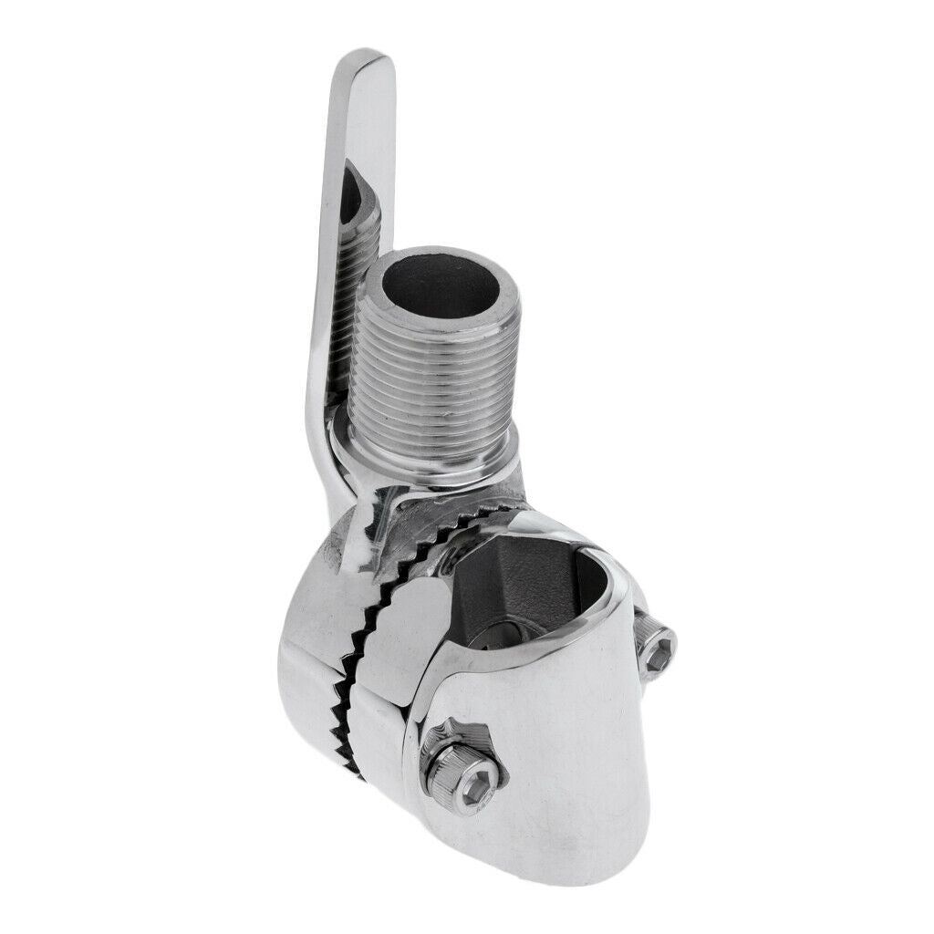 Boats Clamp-on Tube Rail Antenna Base - Marine Grade 316 Stainless Steel