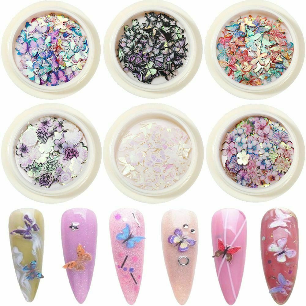 Pattern Wood Pulp Flakes Nail Paillettes Ultrathin Holographic Nail Art Sequins