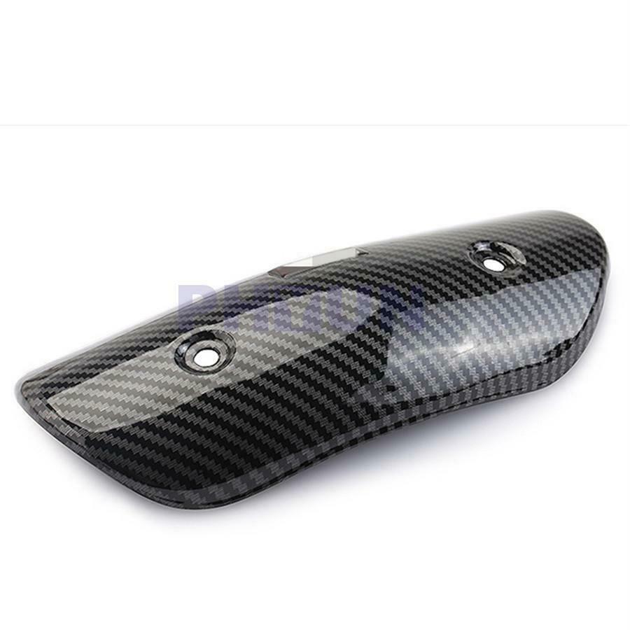 Motorcycle Exhaust Protector Heat Hot Shield Cover Glossy Carbon Fiber Look