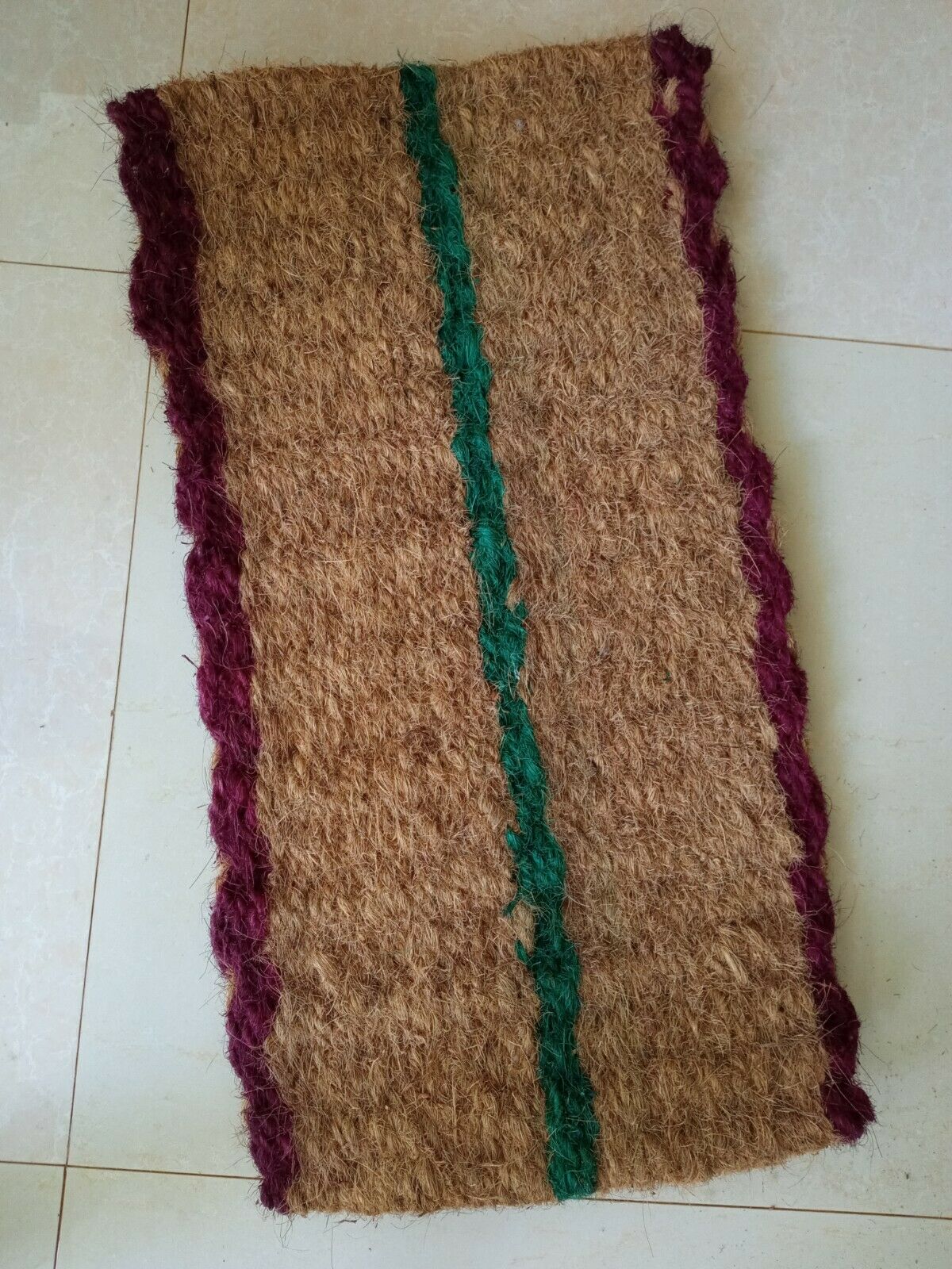 Natural Coconut Coir Doormat Welcome Mat Chunky Rope Knotted Weave Sturdy Heavy